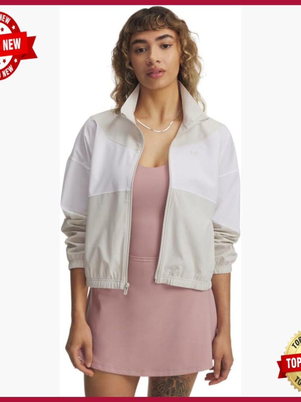Lightweight Stretch Woven Jacket with UA Storm Technology for Active Wear